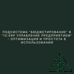 Подсистема «бюджетирование» в «1C:ERP Управление Предприятием» - оптимизация и простота в использовании
